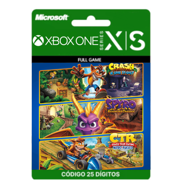Crash + Spyro Triple Play Bundle Xbox One/Series X|S 25 Dígitos