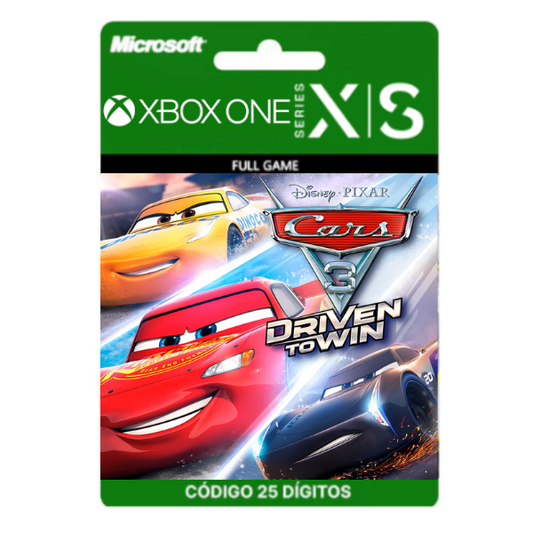 Carros 3 Correndo Pra Vencer Cars 3 Xbox One/Series X/S 25 Dígitos