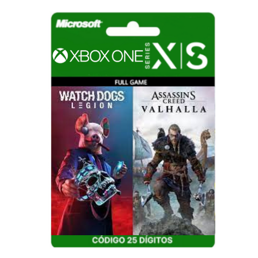 Assassins Creed Valhalla + Watch Dogs Legion Xbox One/Series X|S 25 Dígitos