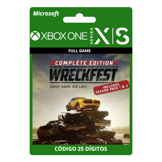 Wreckfest Complete Edition Xbox One/Series X|S 25 Dígitos